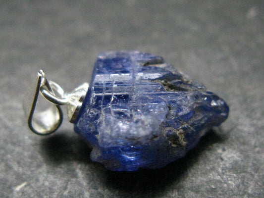 Tanzanite Pendant In Sterling Silver From Tanzania - 0.8" - 1.49 Grams