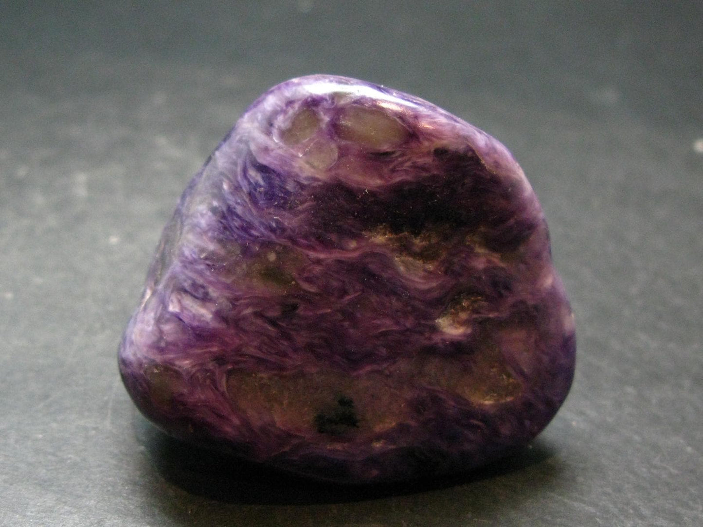 Large Nice Charoite Tumbled Stone from Russia - 80.69 Grams - 2.0"