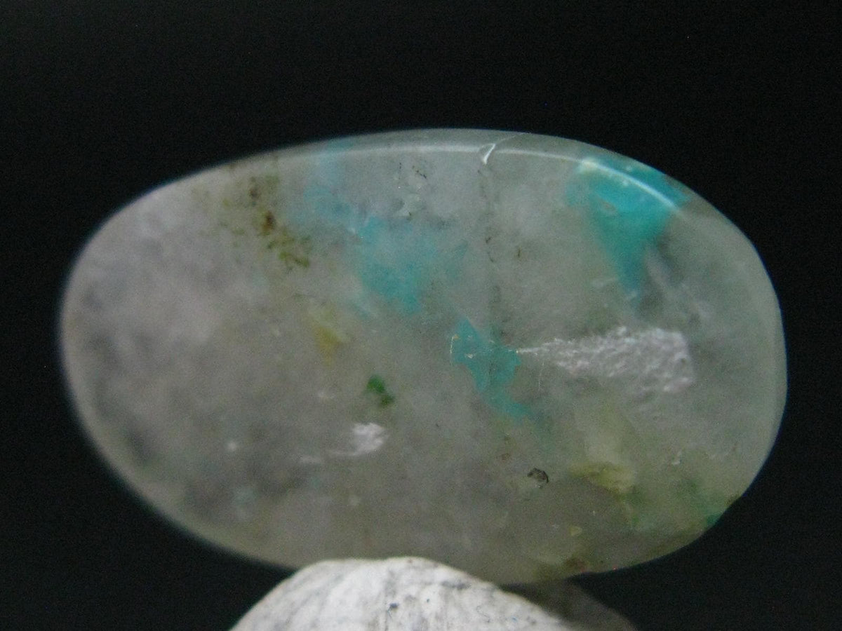 Ajoite in Quartz Cabochon from Messina S. Africa - 9.65 Carats - 22x13mm