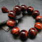 Bulls Eye (Red Tiger Eye) Genuine Bracelet ~ 7.5 Inches ~ 20mm Beads