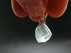 Fantastic Gemmy Aquamarine Crystal Silver Pendant From Brazil - 0.7"