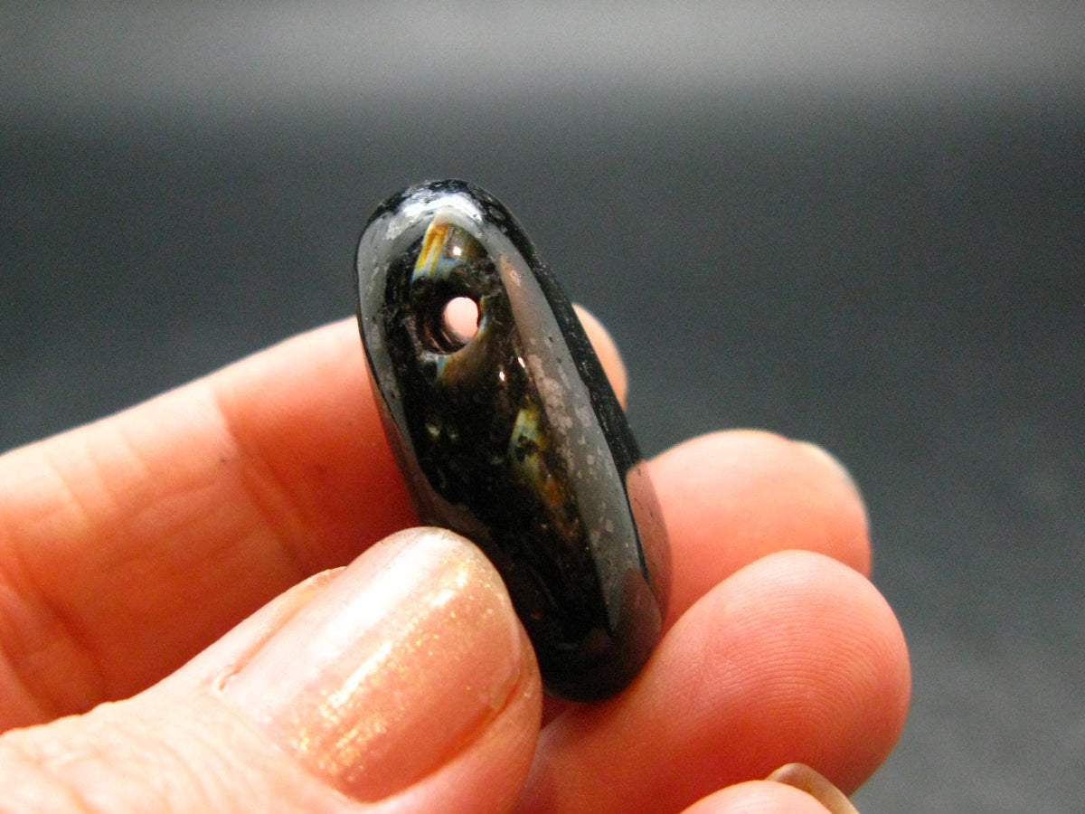 Nuumite Nuummite Metal Free Pendant From Greenland - 1.1" - 13.0 Grams
