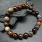 Petrified Wood Genuine Bracelet ~ 7 Inches ~ 8mm Round Beads