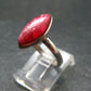 Vivid Juice Carmine Red Gem Rhodonite Silver Ring From Brazil - 2.82 Grams - Size 7