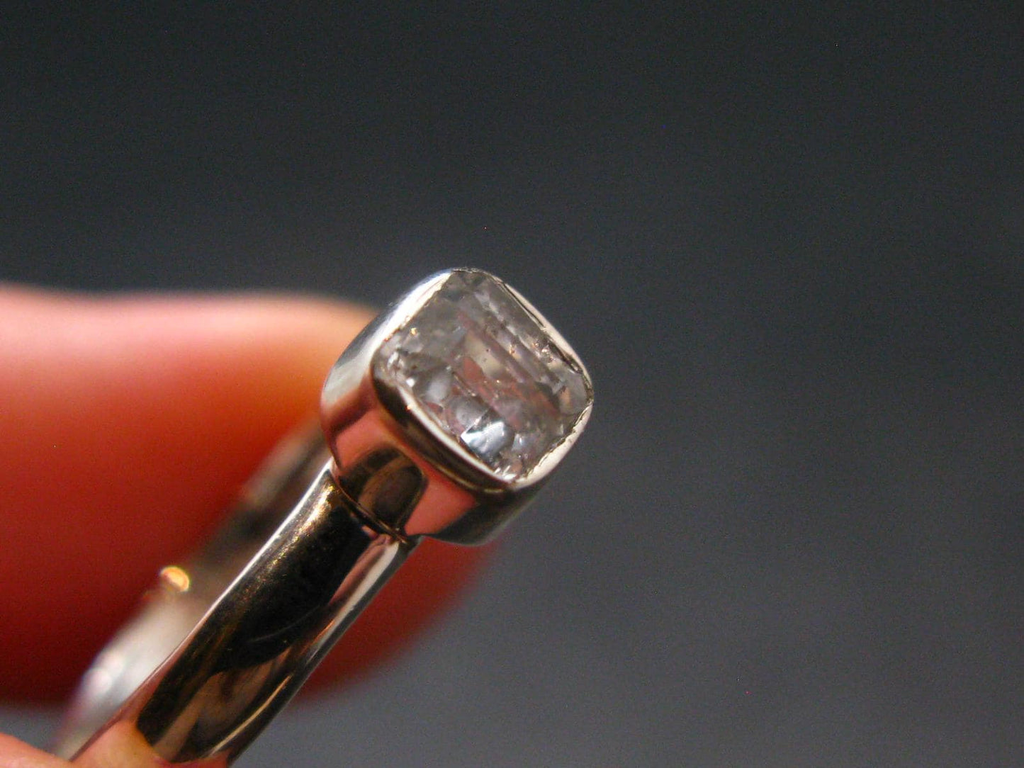 0.48 Carat Phenakite Phenacite Gem Sterling Silver Size 6 Ring from Russia - 1.59 Grams