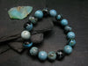 Blue Opal Genuine Bracelet ~ 7 Inches ~ 12mm Round Beads