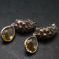 Faceted Golden Yellow Citrine 925 Sterling Silver Drop Earrings - 1.4"