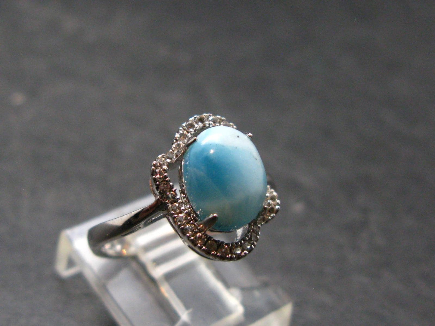 Larimar AAA Quality Sterling Silver Ring - Size 6 - 2.70 Grams