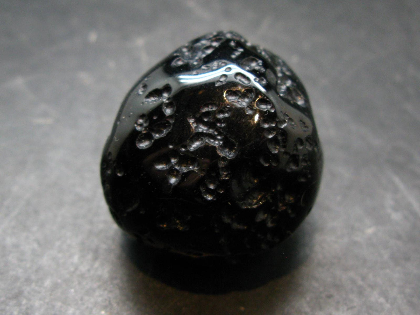 Rare Large Black Tibetan Tektite Raw Piece from Tibet - 1.4" - 49.65 Grams