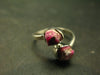 Beautiful Bixbite Red Emerald Beryl Silver Ring From Utah USA - Adjustable Size - 2.45 Grams