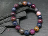 Fancy Color Sapphire Genuine Bracelet ~ 7 Inches ~ 10mm Round Beads