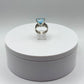 Swiss Blue Trillion-Cut Statement Ring in Sterling Silver - Size 8.5