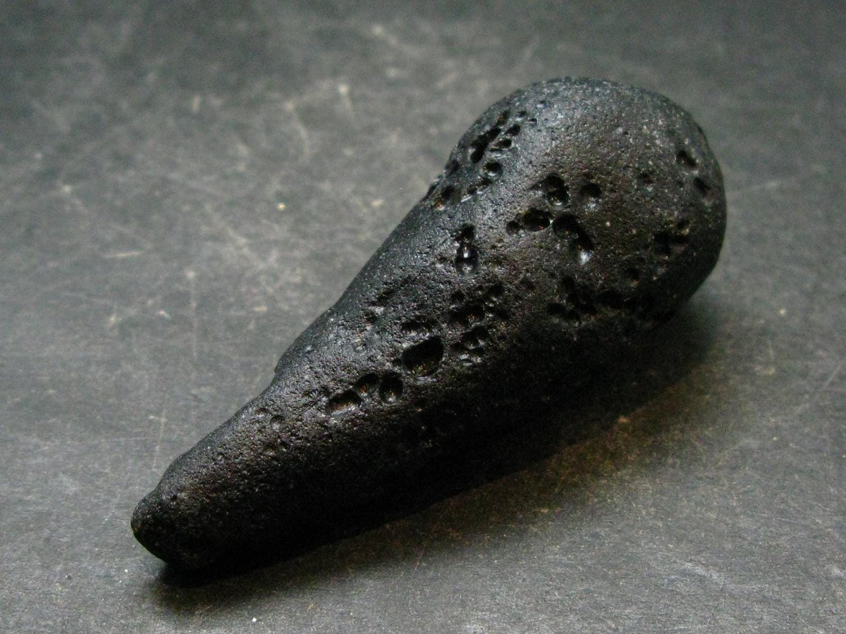 Rare Large Black Tibetan Tektite Raw Piece from Tibet - 2.5" - 34.46 Grams