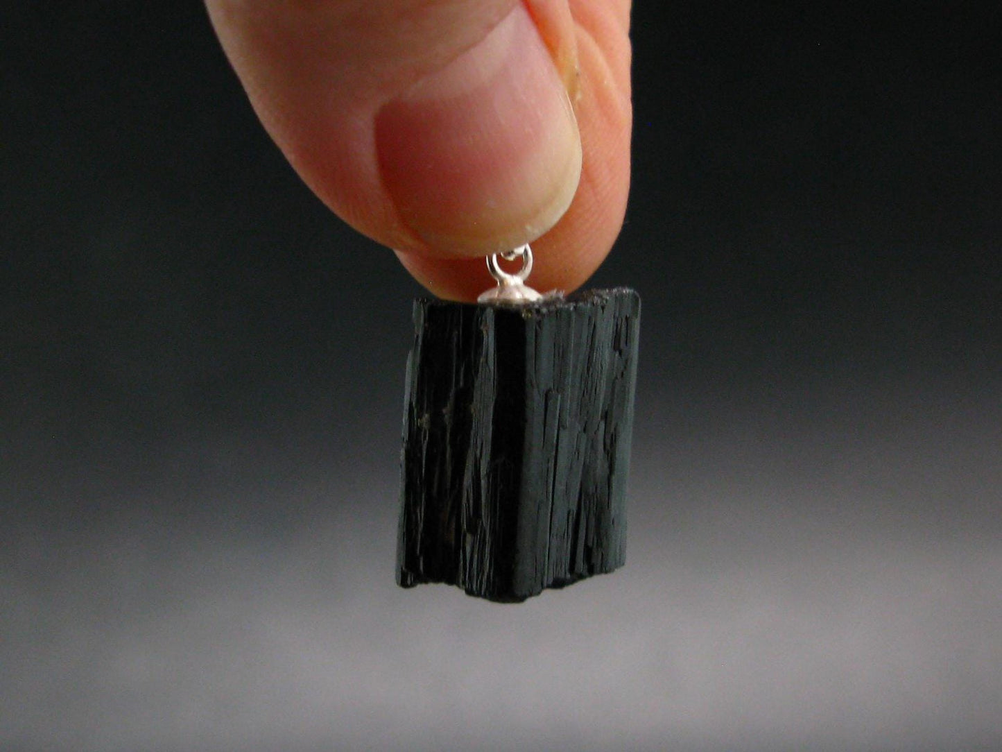 Ilvaite Crystal Silver Pendant From China - 1.0" - 4.75 Grams