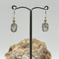 Raw Herderite Crystal Drop Earrings in Sterling Silver - 2.69g