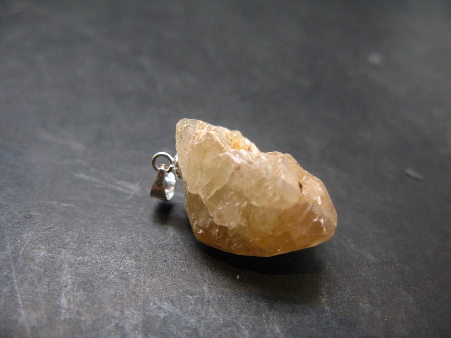 Cerussite Cerusite Crystal Silver Pendant From Morocco - 1.0" - 11.72 Grams