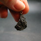 Tibetan Black Tektite Silver Pendant From Tibet - 1.2" - 2.84 Grams
