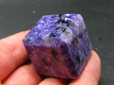 Large Nice Charoite Cube From Russia - 1.2" - 70.5 Grams