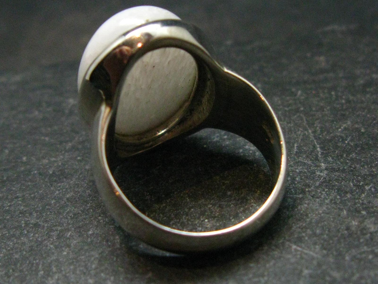 Scolecite Sterling Silver Ring From India - Size 7.50