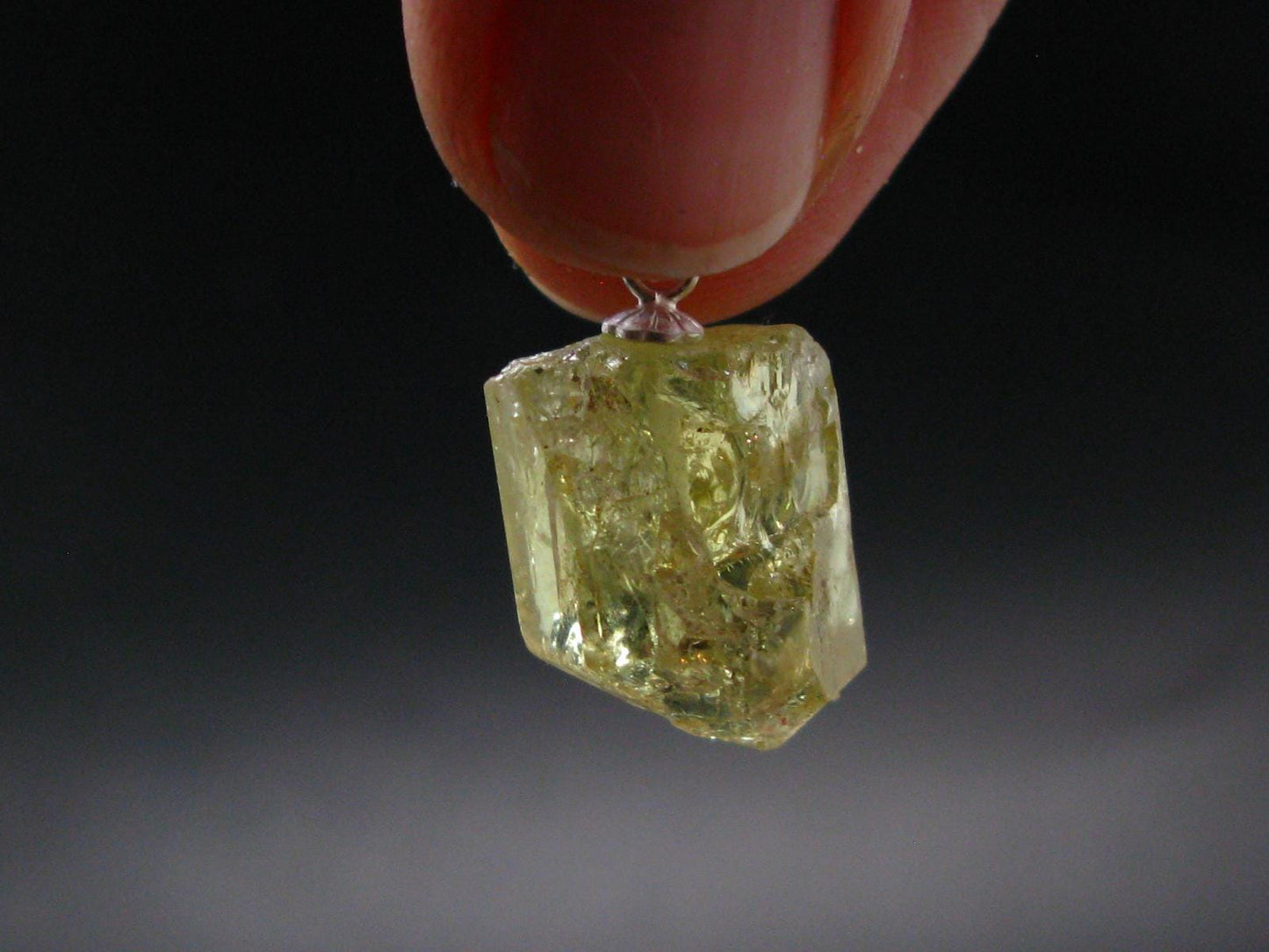 Large Gold Apatite Tumbled Pendant from Mexico - 4.23 Grams - 0.9"