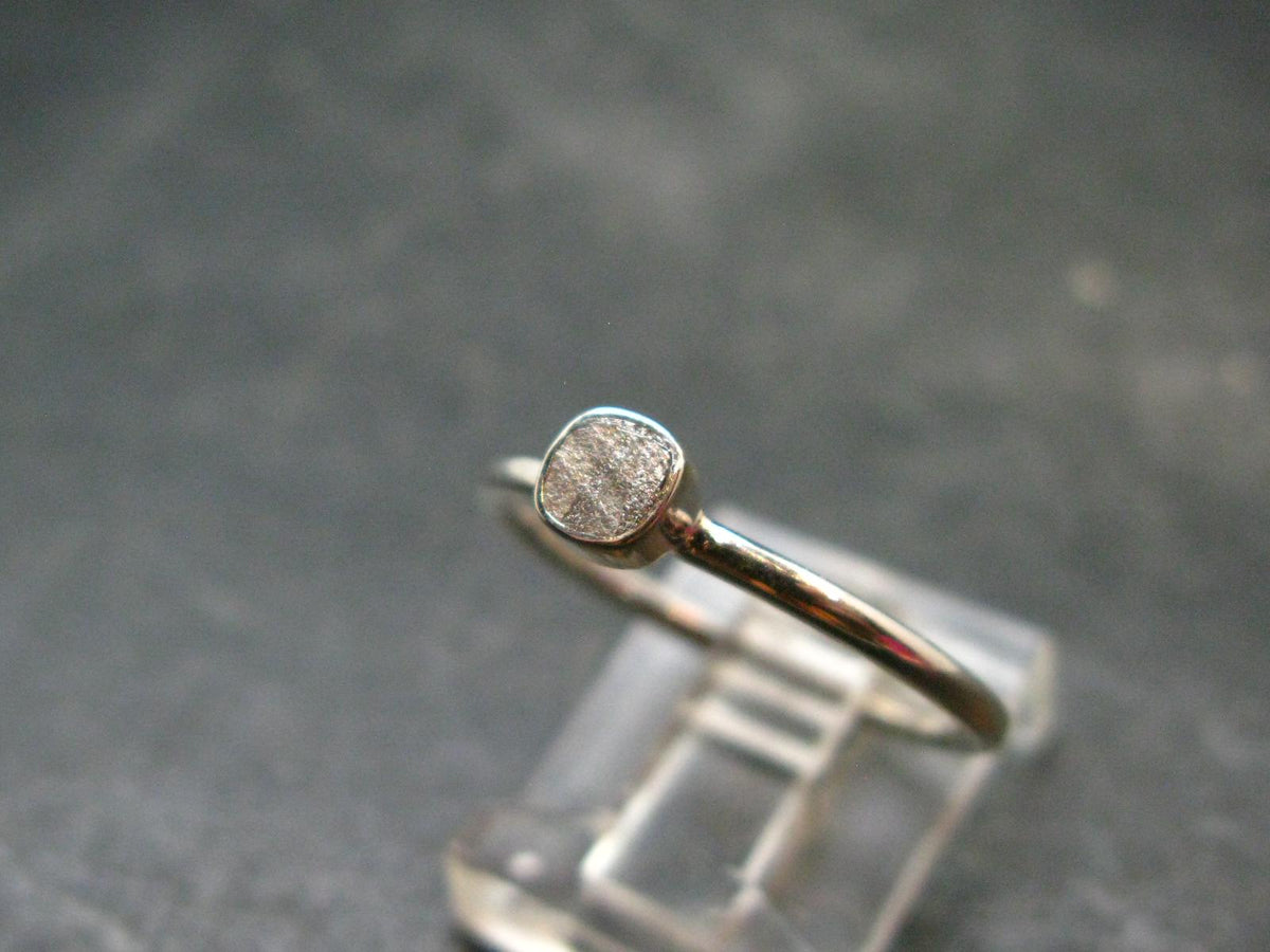 Muonionalusta Meteorite Sterling Silver Ring from Sweden - 1.53 Grams - Size 8