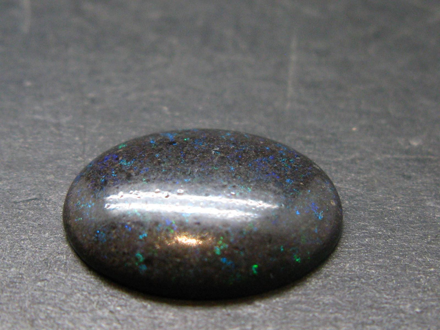 Fine Black Opal Cabochon from Australia - 0.7" - 1.44 Grams