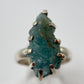 Grandidierite Ring Raw Blue Green Gemstone Silver Ring Natural Crystal Statement Jewelry Gift