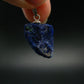 Azurite Nodule Crystal Sterling Silver Pendant from Russia - 1.0" - 4.26 Grams