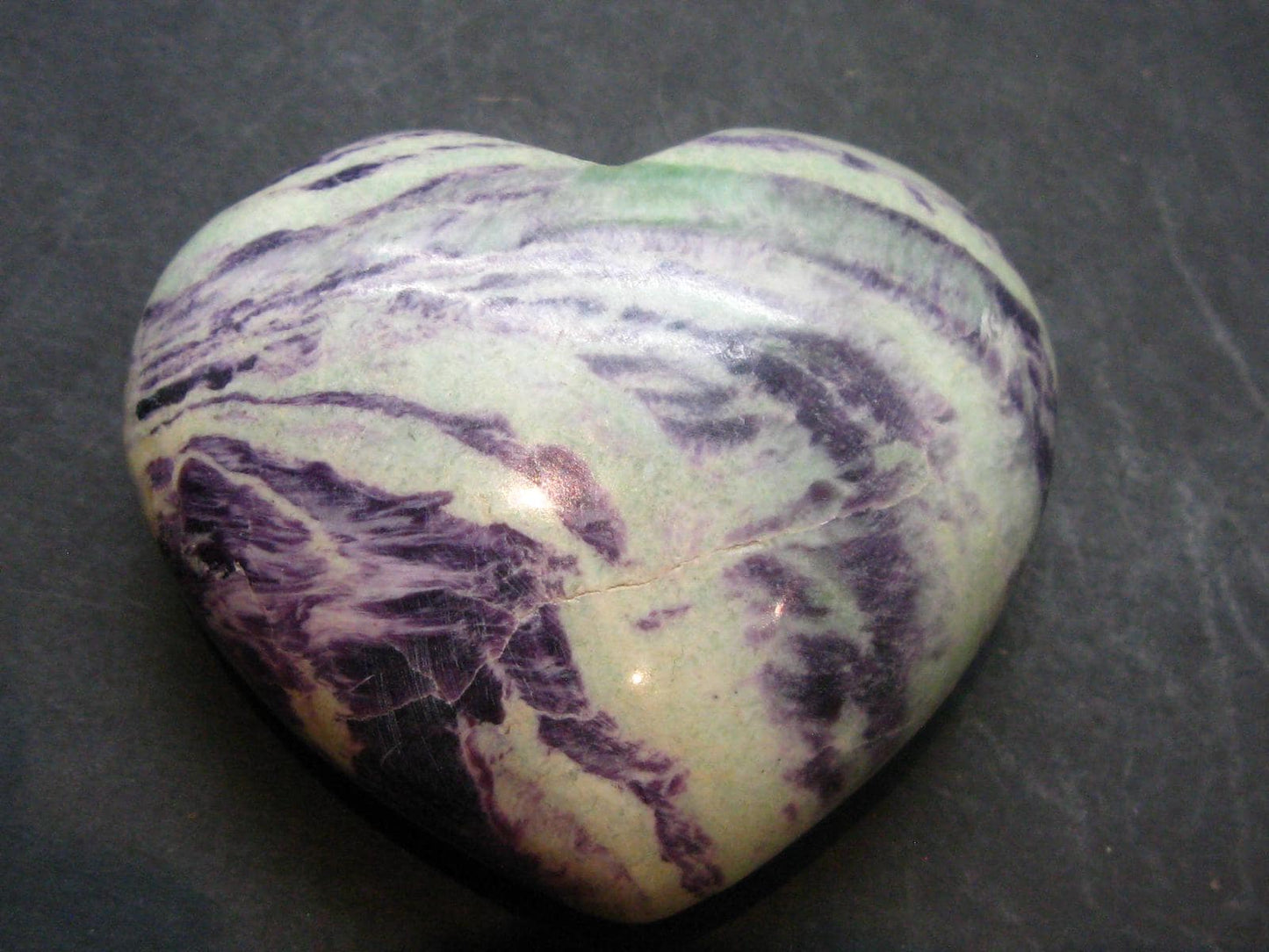Very Rare Large Kammererite Chrome Clinochlore Heart From Turkey - 2.0" - 136.3 Grams