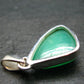 Rich Green Chrysoprase Silver Pendant From Australia - 1.1" - 3.26 Grams