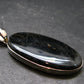 Very Rare Sterling Silver Nuumite Nuummite Pendant From Greenland - 2.1" - 12.0 Grams