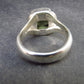 Moldavite Tektite Facetted Silver Ring from Czech Republic - Size 7 - 6.54 Grams