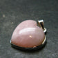 Pink Petalite Silver Heart Pendant from Canada - 1.0" - 4.31 Grams