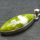 Unique Lizardite Serpentine Silver Pendant from Norway - 1.6"