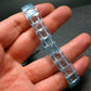 Blue Topaz Genuine Bracelet ~ 7 Inches ~ 12mm Squared Beads