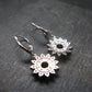 Moldavite Tektite Silver Earrings from Czech Republic - 3.92 Grams