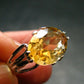 Stone of Success!! Natural Golden Yellow Citrine Faceted Sterling Silver Ring - Size 8.5 - 4.0 Grams