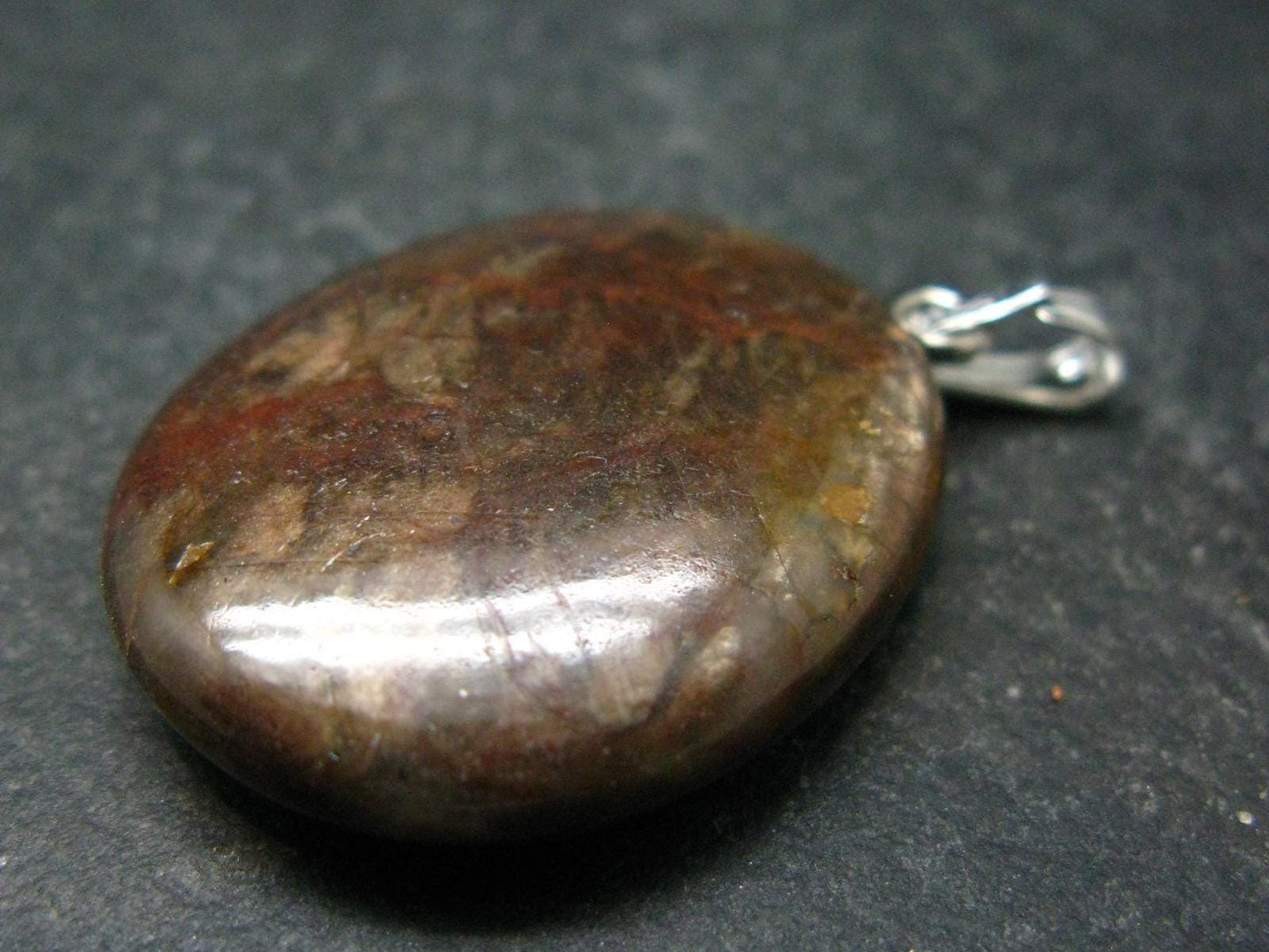 Yellow Sapphire Corundum Polished Crystal Silver Pendant From Sri Lanka - 1.3" - 8.61 Carats