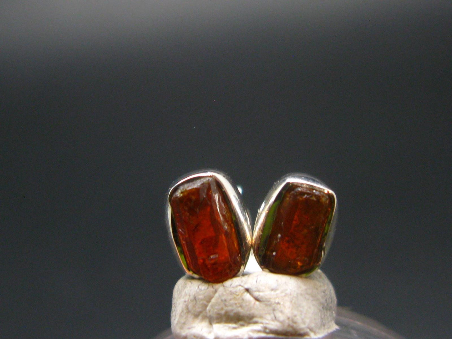 Zincite Zinkite Stud Earrings Sterling Silver From Poland - 1.53 Grams