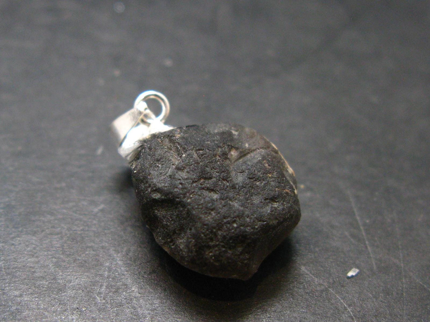 Rare Saffordite Cintamani Stone Pseudotektite Pendant from Arizona USA - 9.40 Carats - 0.8"
