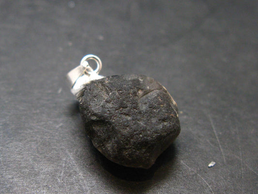 Rare Saffordite Cintamani Stone Pseudotektite Pendant from Arizona USA - 9.40 Carats - 0.8"