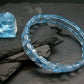 Blue Topaz Genuine Bracelet ~ 7 Inches ~ 12mm Squared Beads