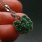 Emerald Silver Pendant W/Chain From Colombia - 3.68 Grams Total