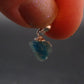 Rare Raw Blue Euclase Gem Crystal Silver Pendant from Zimbabwe - 0.5" - 0.57 Grams