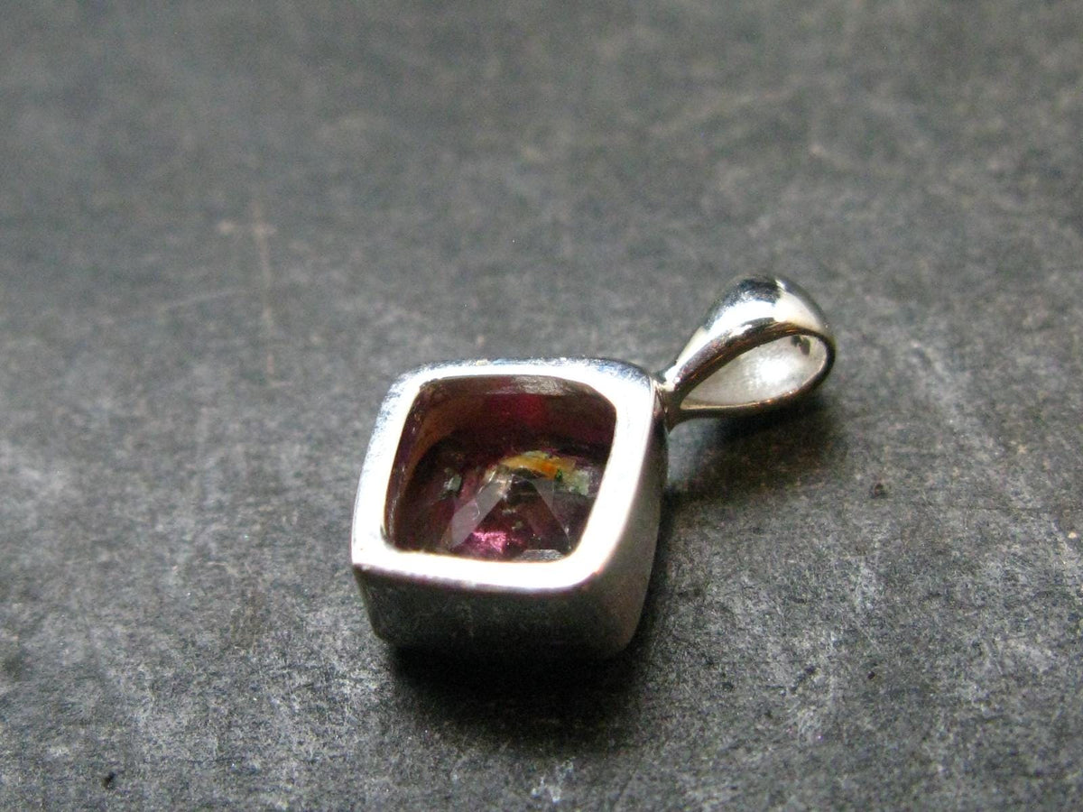 Gem Watermelon Tourmaline Crystal Silver Pendant From Brazil - 0.6" - 1.0 Grams