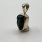 Grandidierite Natural Crystal Pendant Deep Blue Green Stone Silver Necklace Gift