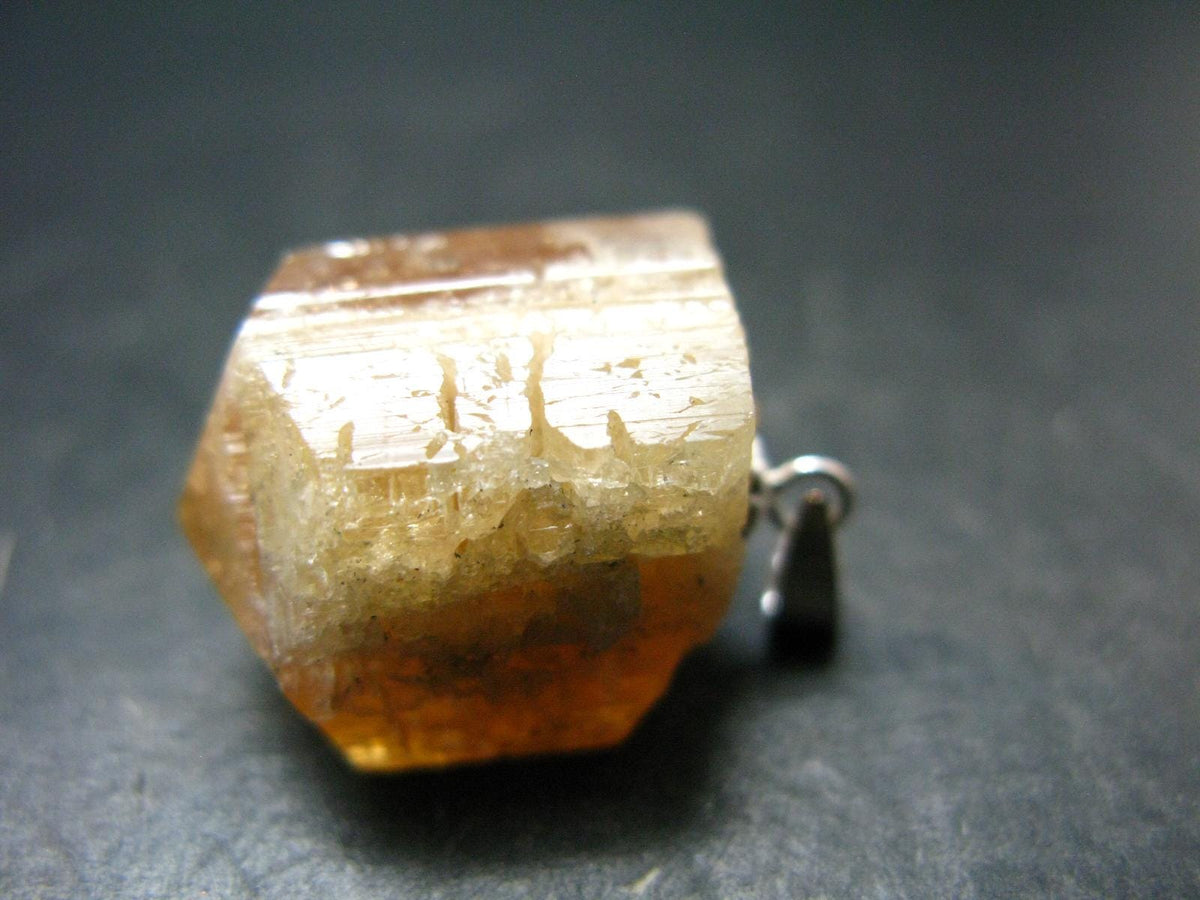Imperial Topaz Crystal Pendant From Brazil - 1.0" - 6.72 Grams