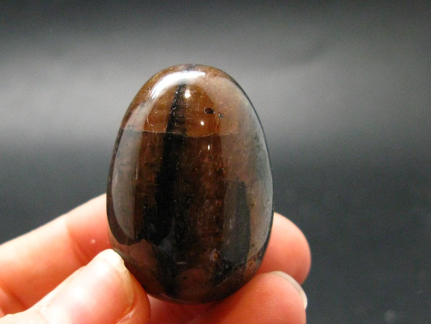 Chiastolite Variety of Andalusite Egg from China - 1.4"