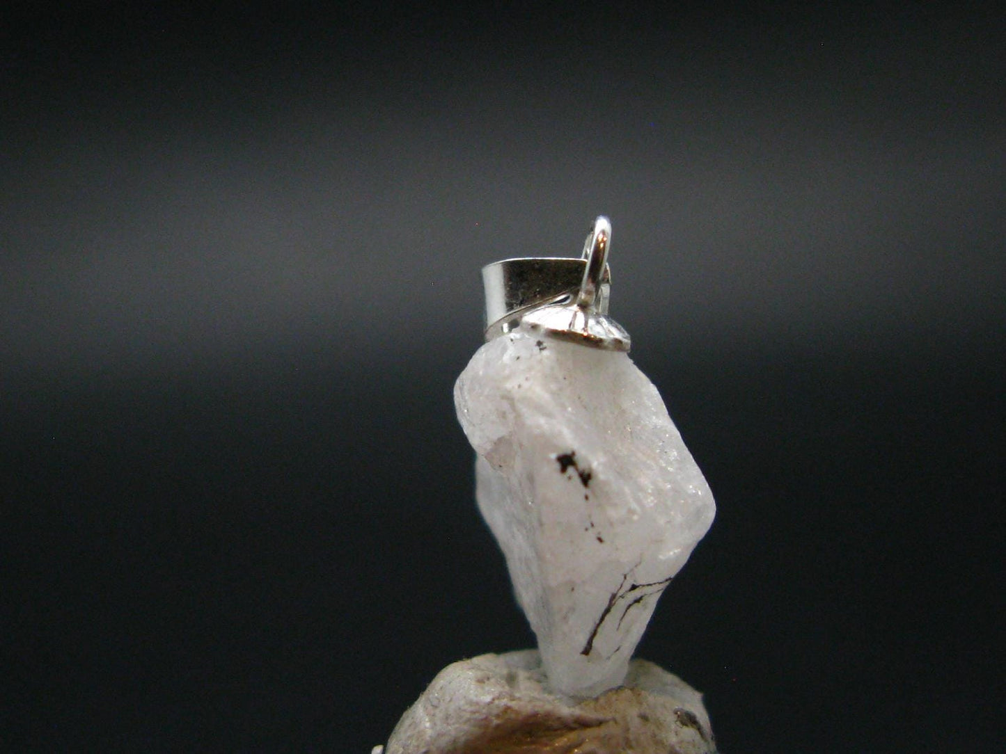 Phenakite Phenacite Crystal Silver Pendant from Russia - 0.7" - 1.57 Grams
