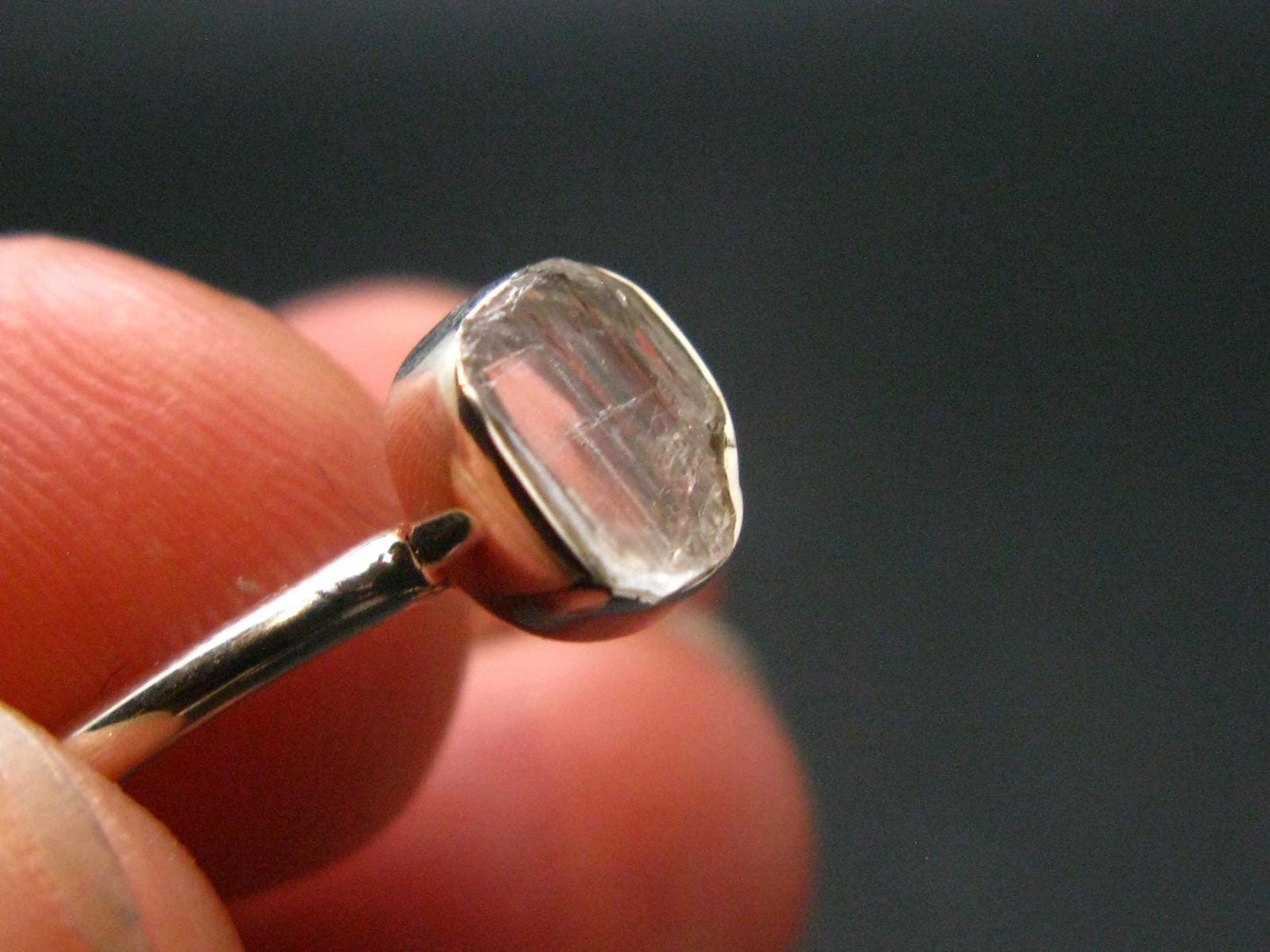 Natrolite Silver Ring From Tanzania - 1.75 Grams - Size 7